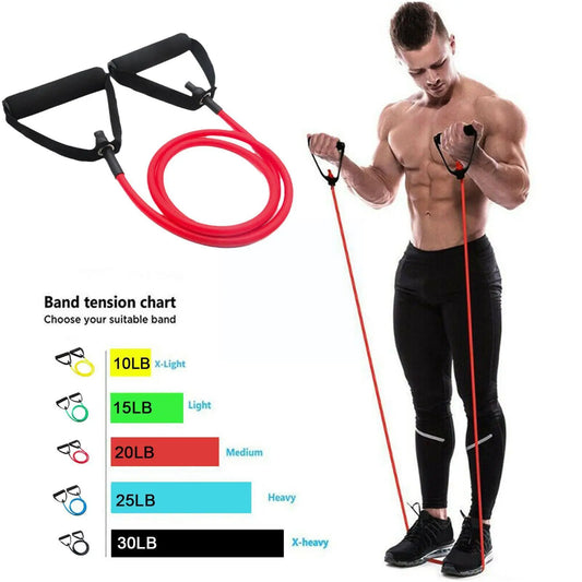 5 Level Resistance Bands With Handles